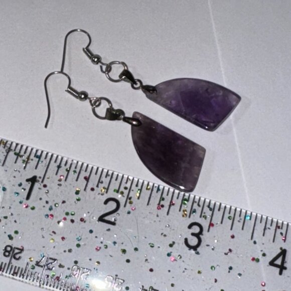 Amethyst Dangle Earring - Picture 4 of 11